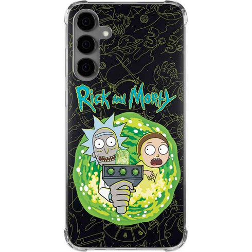 Adult Swim Rick and Morty Portal Travel Galaxy S24 Plus Clear Case