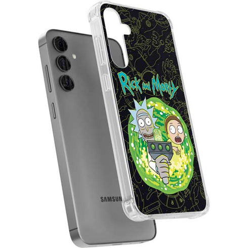 Adult Swim Rick and Morty Portal Travel Galaxy S24 Plus Clear Case