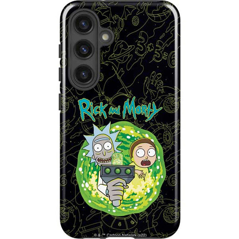 Adult Swim Rick and Morty Portal Travel Galaxy S24 Plus Impact Case