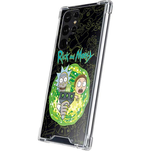Adult Swim Rick and Morty Portal Travel Galaxy S24 Ultra Clear Case