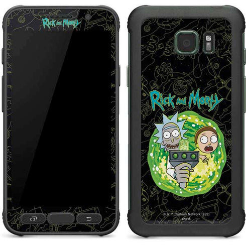 Adult Swim Rick and Morty Portal Travel Galaxy S7 Active Skin