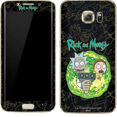 Adult Swim Rick and Morty Portal Travel Galaxy S7 Edge Skin