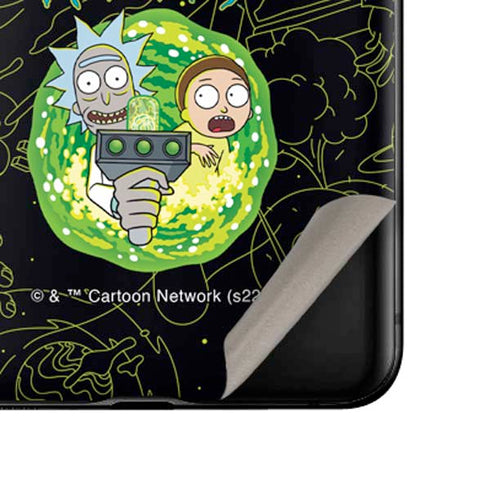 Adult Swim Rick and Morty Portal Travel Galaxy Z Flip Skin