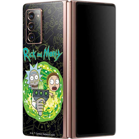 Adult Swim Rick and Morty Portal Travel Galaxy Z Fold2 5G Skin