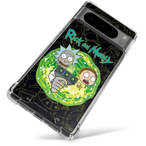 Adult Swim Rick and Morty Portal Travel Google Pixel 8 Pro Clear Case