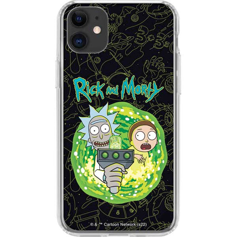 Adult Swim Rick and Morty Portal Travel iPhone 11 Clear Case