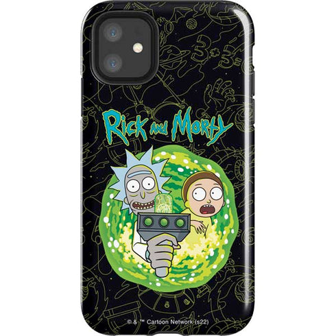 Adult Swim Rick and Morty Portal Travel iPhone 11 Impact Case