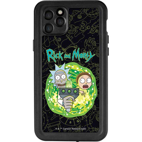Adult Swim Rick and Morty Portal Travel iPhone 11 Pro Max Waterproof Case