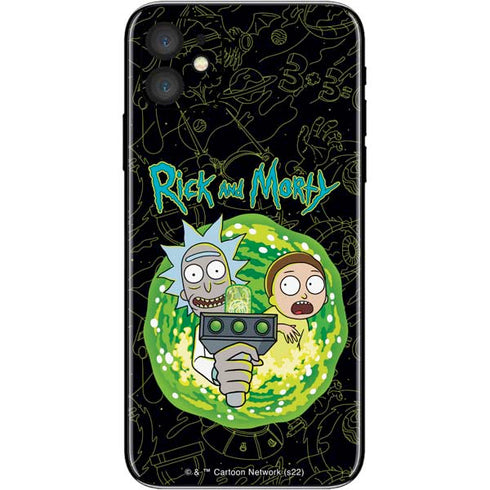 Adult Swim Rick and Morty Portal Travel iPhone 11 Skin