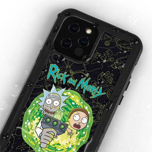 Adult Swim Rick and Morty Portal Travel iPhone 12 Pro Max Waterproof Case