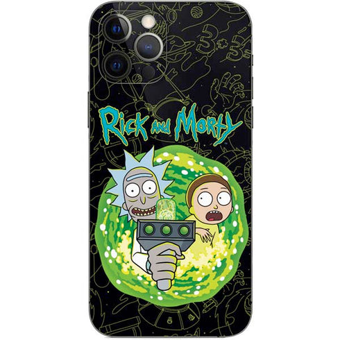 Adult Swim Rick and Morty Portal Travel iPhone 12 Pro Skin