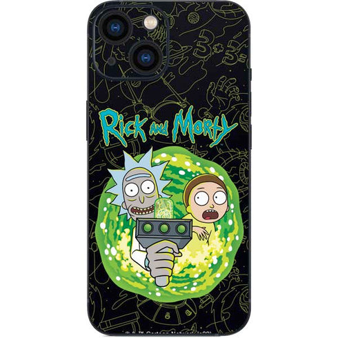Adult Swim Rick and Morty Portal Travel iPhone 13 Mini Skin