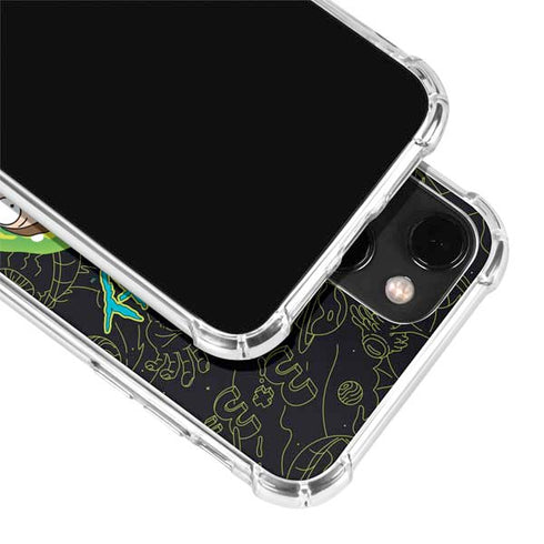 Adult Swim Rick and Morty Portal Travel iPhone 14 Plus Clear Case