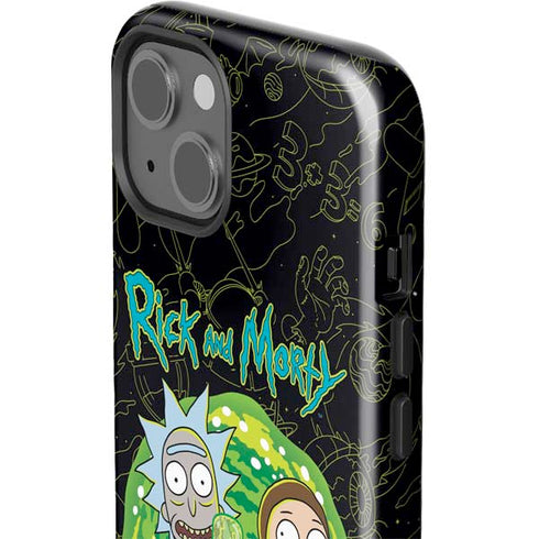 Adult Swim Rick and Morty Portal Travel iPhone 15 Impact Case