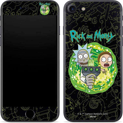 Adult Swim Rick and Morty Portal Travel iPhone 8 Skin