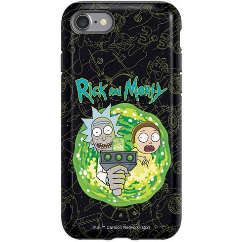 Adult Swim Rick and Morty Portal Travel iPhone SE (2nd & 3rd Gen) Pro Case