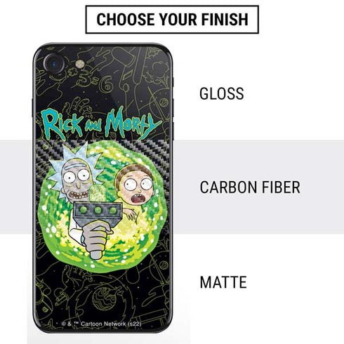 Adult Swim Rick and Morty Portal Travel iPhone SE (2nd & 3rd Gen) Skin