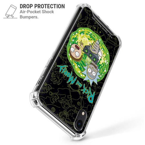 Adult Swim Rick and Morty Portal Travel iPhone XR Clear Case