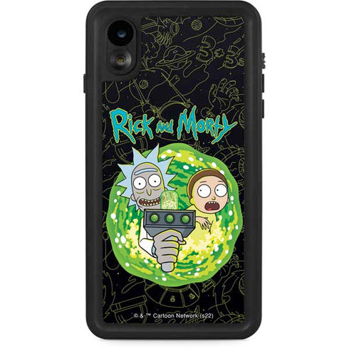 Adult Swim Rick and Morty Portal Travel iPhone XR Waterproof Case