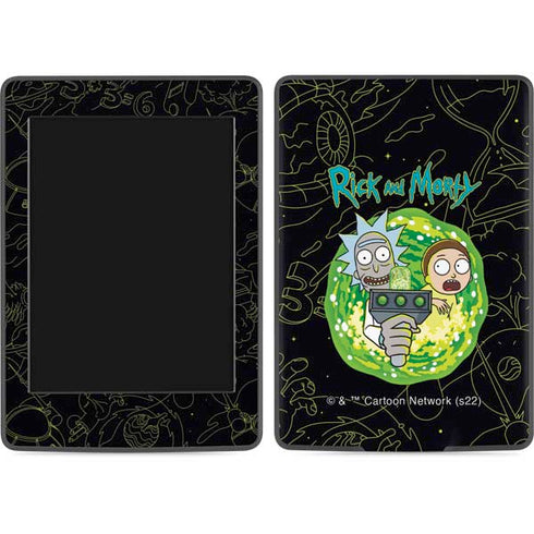 Adult Swim Rick and Morty Portal Travel Amazon Kindle Skin