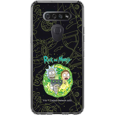 Adult Swim Rick and Morty Portal Travel LG K51/Q51 Clear Case