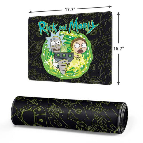 Adult Swim Rick and Morty Portal Travel Gaming Mouse Pad