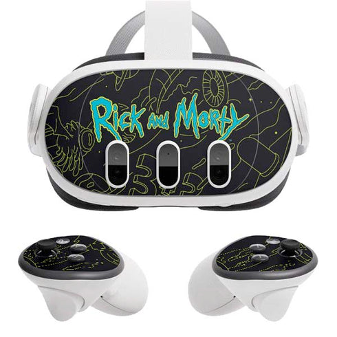 Adult Swim Rick and Morty Portal Travel Meta Quest 3 Skin