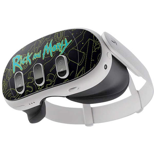 Adult Swim Rick and Morty Portal Travel Meta Quest 3 Skin