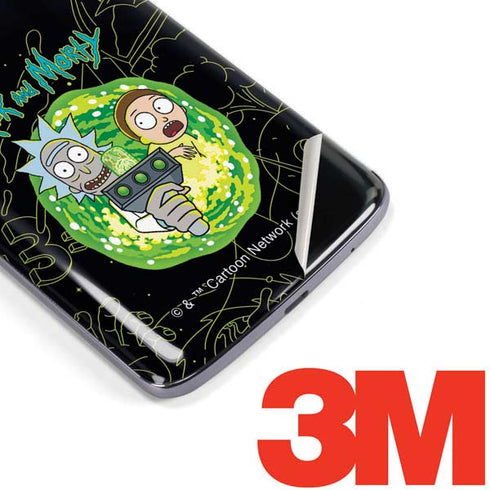 Adult Swim Rick and Morty Portal Travel Moto E5 Plus Skin
