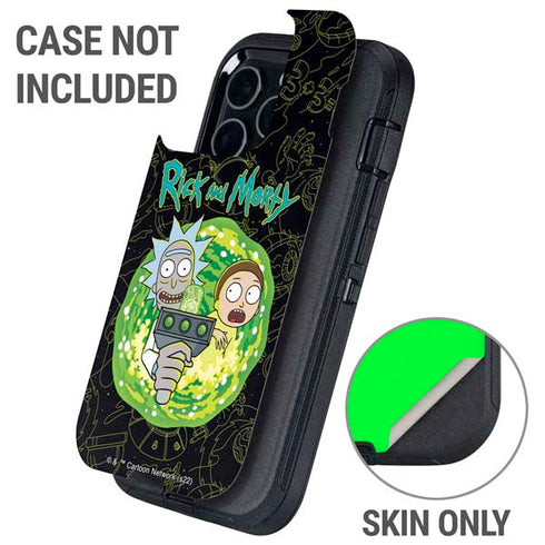 Adult Swim Rick and Morty Portal Travel Otterbox Defender iPhone Skin