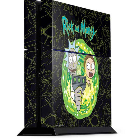 Adult Swim Rick and Morty Portal Travel PS4 Console Skin