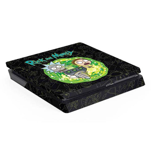 Adult Swim Rick and Morty Portal Travel PS4 Slim Skin