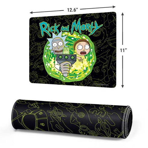 Adult Swim Rick and Morty Portal Travel Gaming Mouse Pad