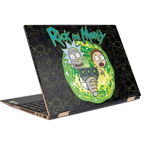 Adult Swim Rick and Morty Portal Travel HP Spectre Skin