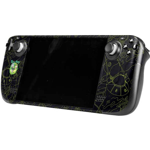 Adult Swim Rick and Morty Portal Travel Steam Deck Handheld Gaming Computer Skin