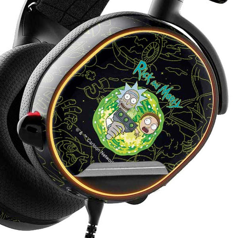 Adult Swim Rick and Morty Portal Travel SteelSeries Arctis 3 Skin