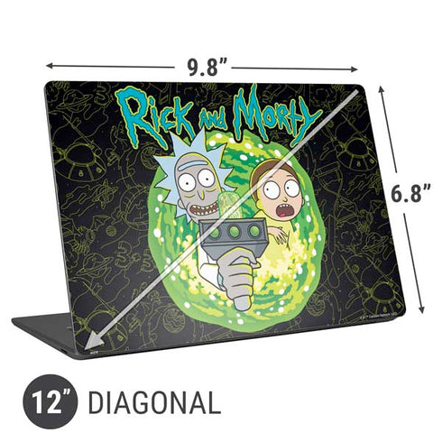 Adult Swim Rick and Morty Portal Travel Universal Laptop 12in (9.8 x 6.8in) Skin