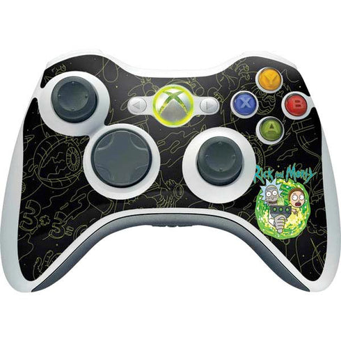 Adult Swim Rick and Morty Portal Travel Xbox 360 Wireless Controller Skin
