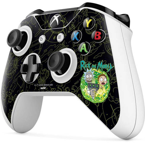 Adult Swim Rick and Morty Portal Travel Xbox One S Controller Skin