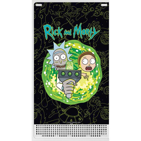 Adult Swim Rick and Morty Portal Travel Xbox Series S Console Skin
