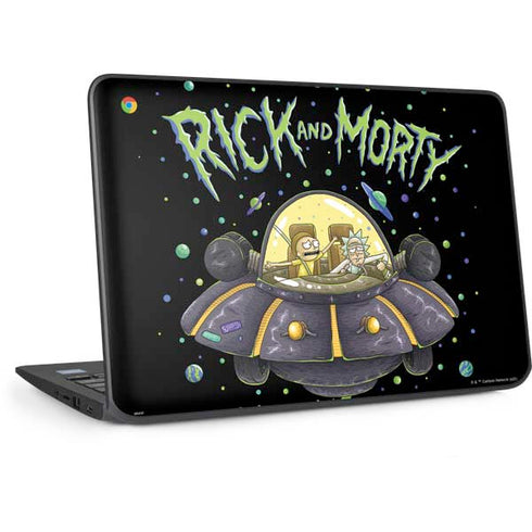 Adult Swim Rick and Morty Spaceship HP Chromebook Skin