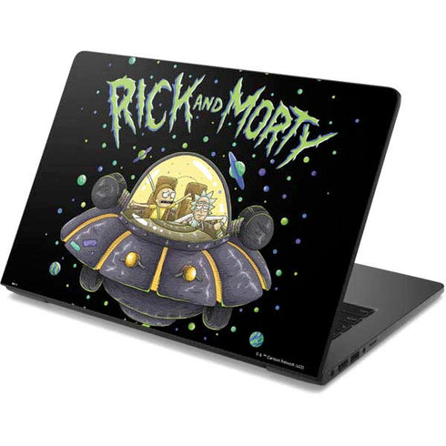 Adult Swim Rick and Morty Spaceship Dell Chromebook Skin