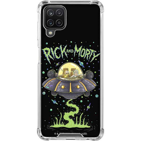 Adult Swim Rick and Morty Spaceship Galaxy A12 Clear Case