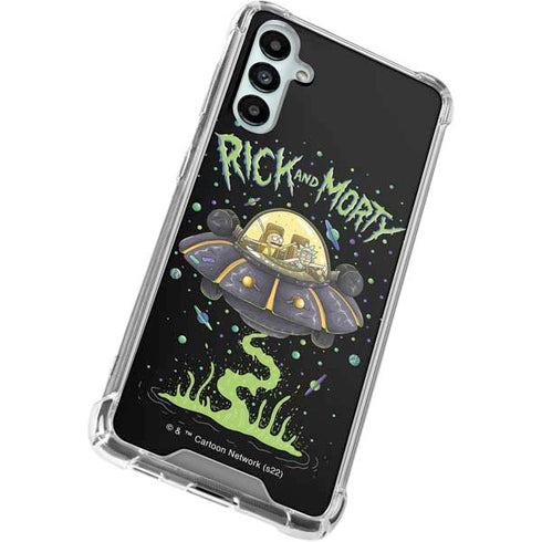Adult Swim Rick and Morty Spaceship Galaxy A15 5G Clear Case