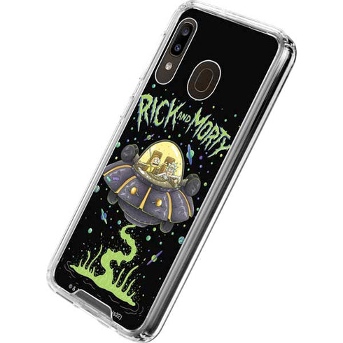Adult Swim Rick and Morty Spaceship Galaxy A30 Clear Case