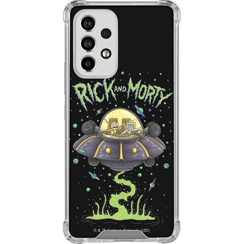 Adult Swim Rick and Morty Spaceship Galaxy A33 5G Clear Case