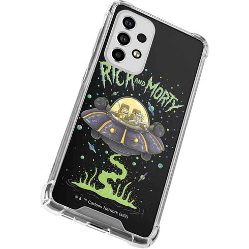 Adult Swim Rick and Morty Spaceship Galaxy A33 5G Clear Case