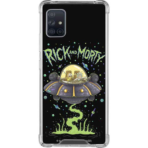 Adult Swim Rick and Morty Spaceship Galaxy A51 5G Clear Case