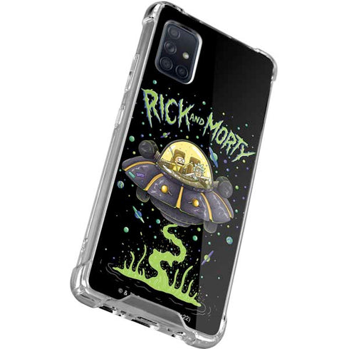 Adult Swim Rick and Morty Spaceship Galaxy A51 5G Clear Case
