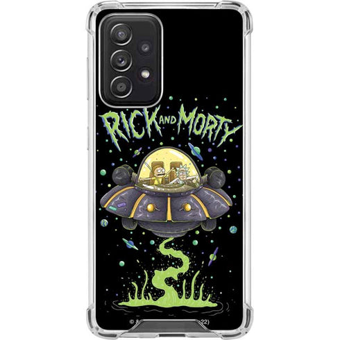 Adult Swim Rick and Morty Spaceship Galaxy A52 5G Clear Case